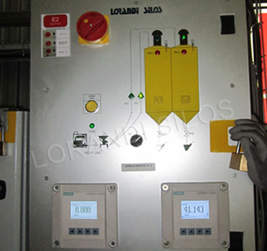 control panel in silos to control function