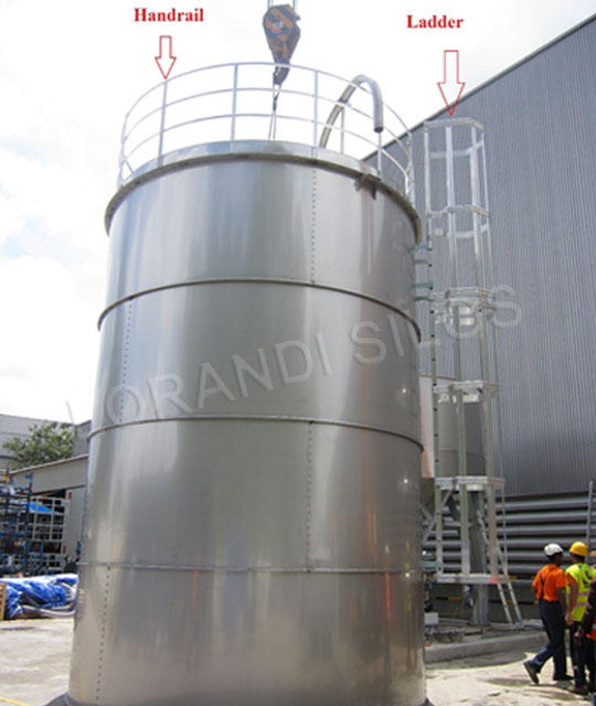 ladder in silos for climbing