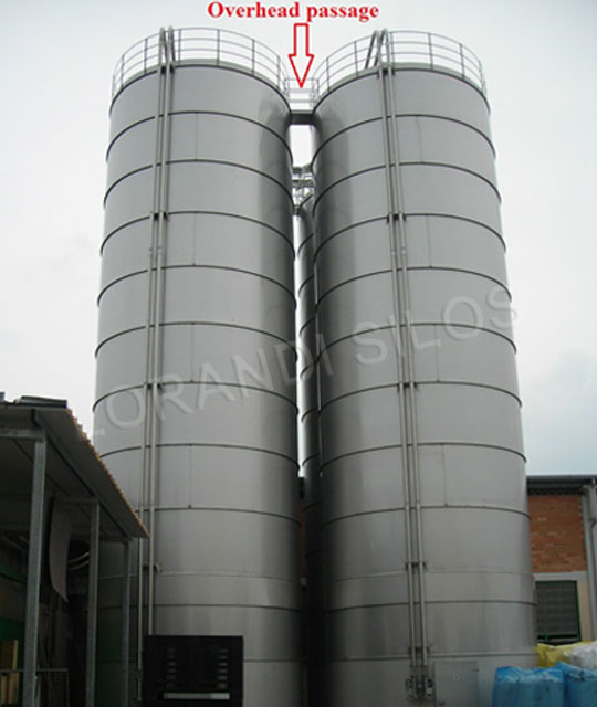 overhead passage in silos connected between silos