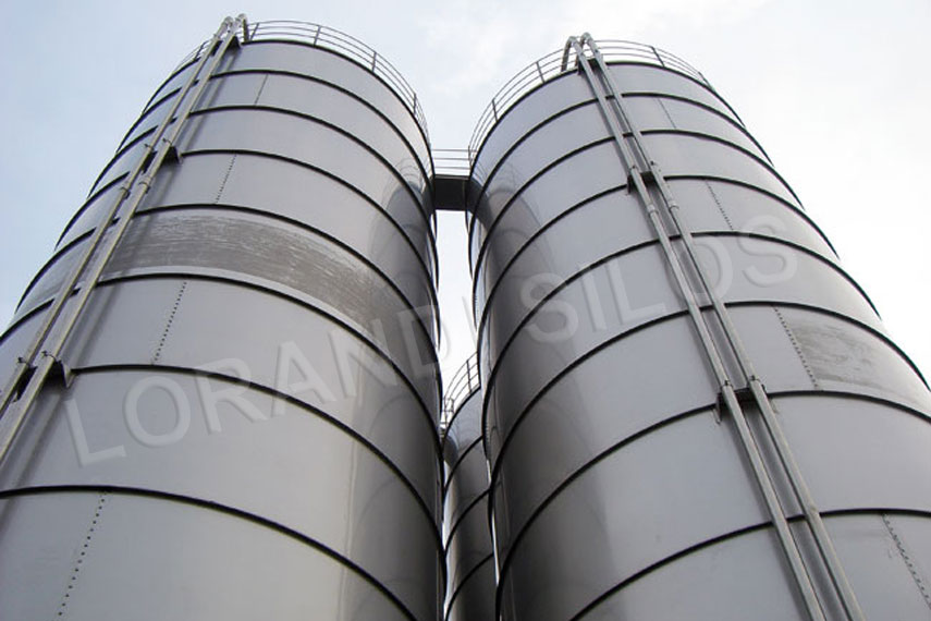 twin silos on site